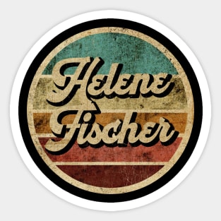 Tanatoraja, circle retro faded Helene Fischer Sticker